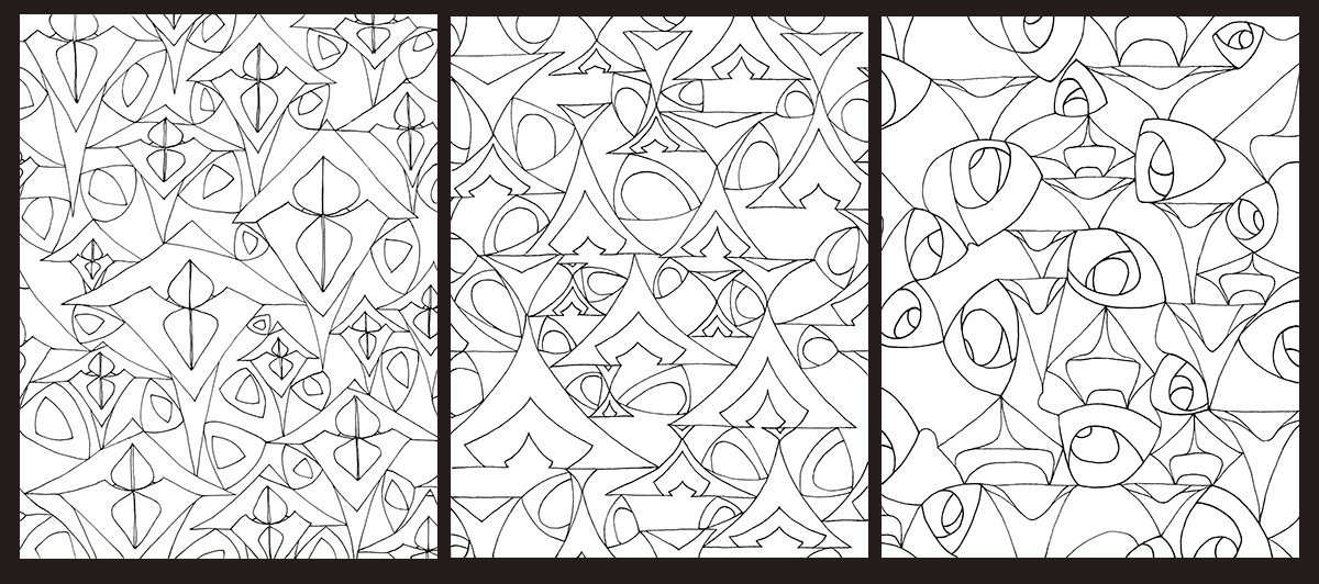 3 pattern drawings