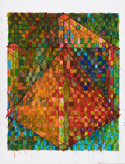Tom Burtonwood drawing: A Cube is a Rectangle (046)