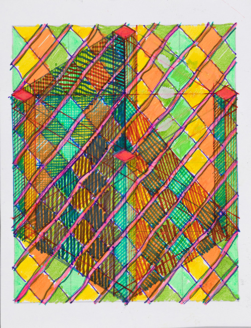 Tom Burtonwood drawing: A Cube is a Rectangle (047)