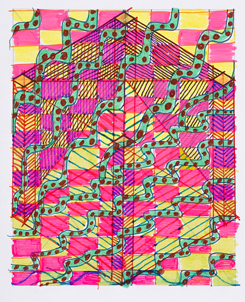 Tom Burtonwood drawing: A Cube is a Rectangle (092)